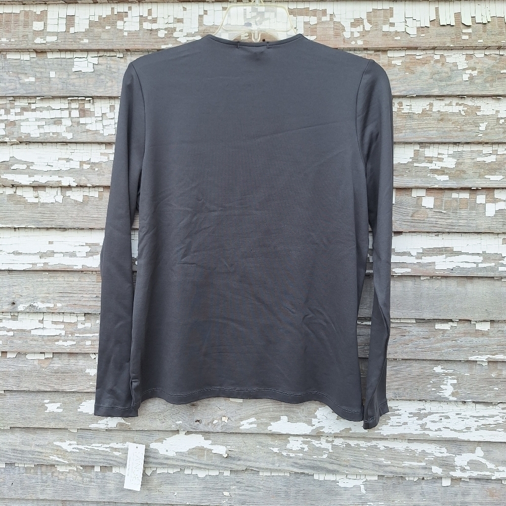 🌟 A'NUE The classic long sleeve top in slate NWT size L2 XXL - Picture 3 of 8